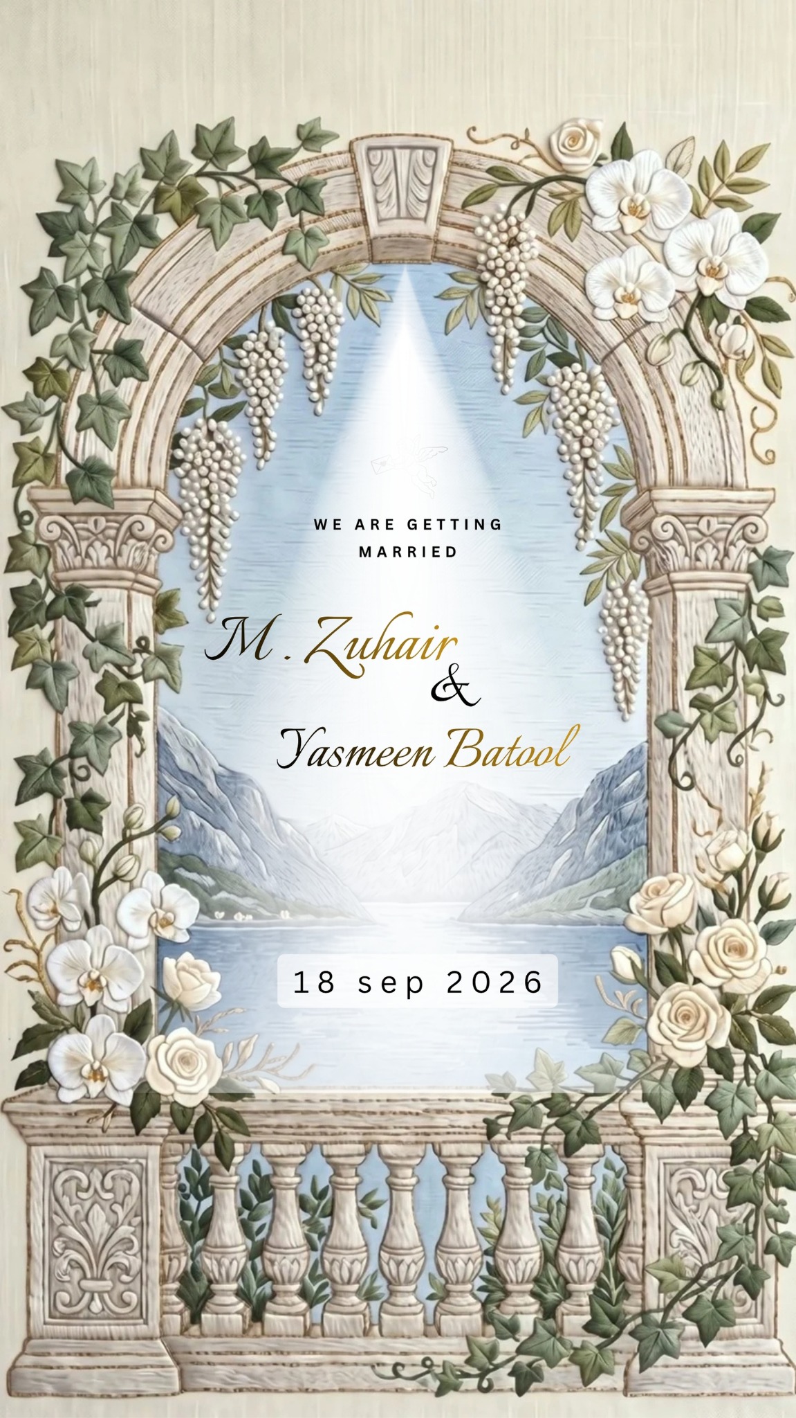 Zuhair and Yasmeen wedding announcement