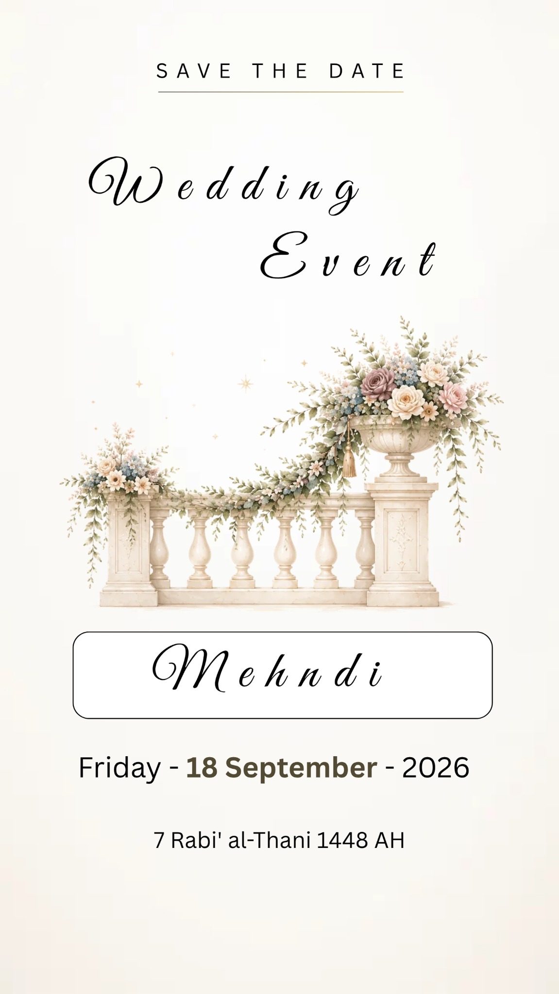 Save the date — Mehndi